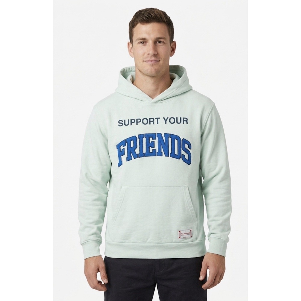 Kids of Immigrants Hoodie Mens Flat Green SzM Graphic Logo Heavy Organic Cotton‎